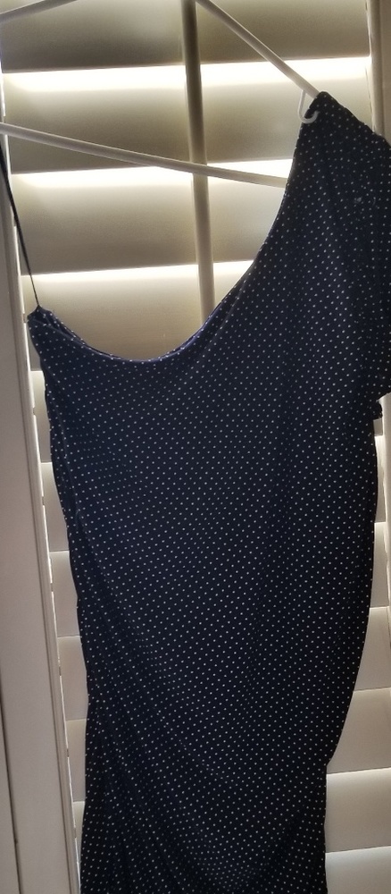 Polka dot one shoulder top